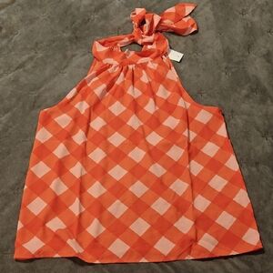 NWT J. Crew Checkered Halter Top